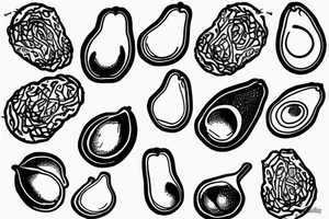 Avocado tattoo idea