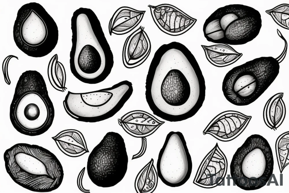 Avocado tattoo idea