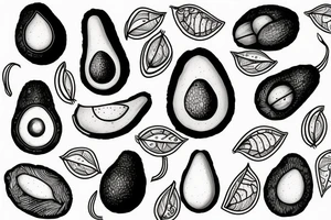 Avocado tattoo idea