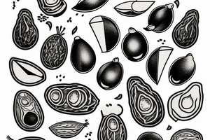 Funny Avocado tattoo idea