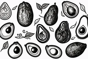 Funny Avocado tattoo idea