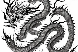 Chinese dragon on forearm tattoo idea