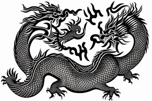 Chinese dragon on forearm tattoo idea