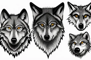 Pack of wolves tattoo idea