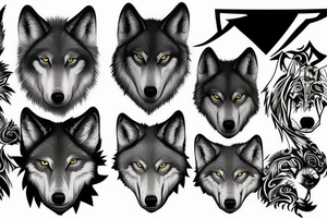 Pack of wolves tattoo idea