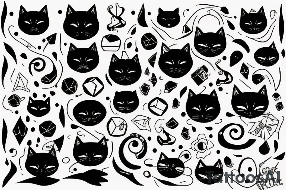 black cat tattoo idea