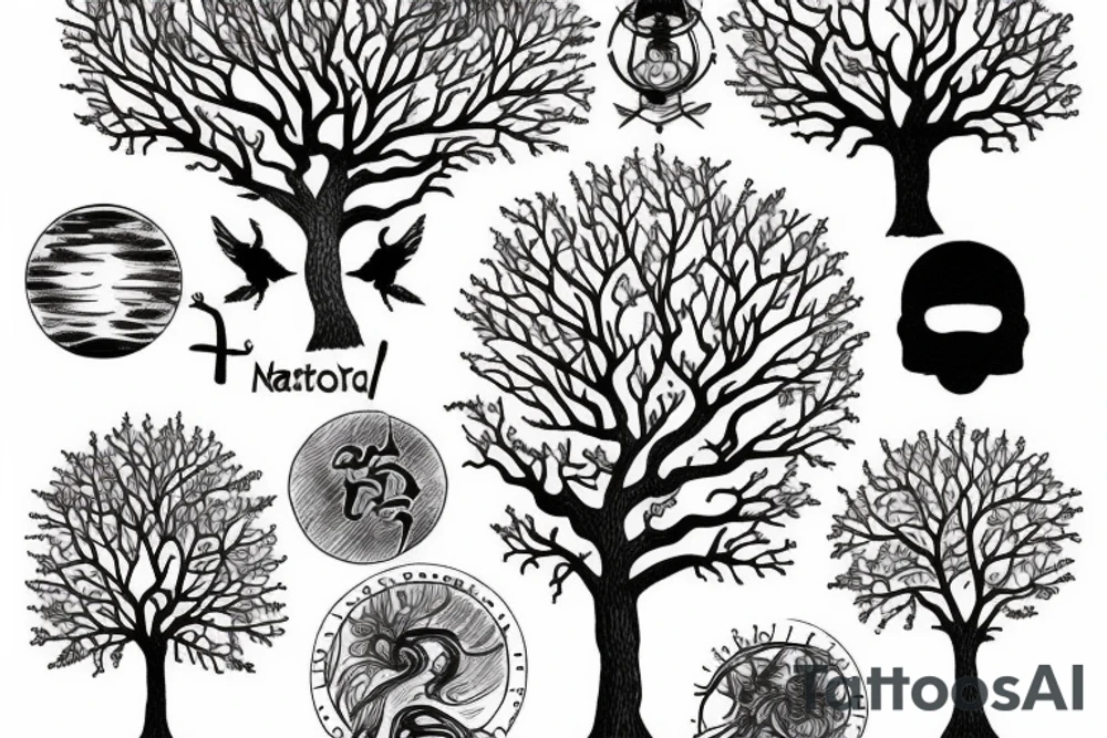 matrix oak tree tattoo idea