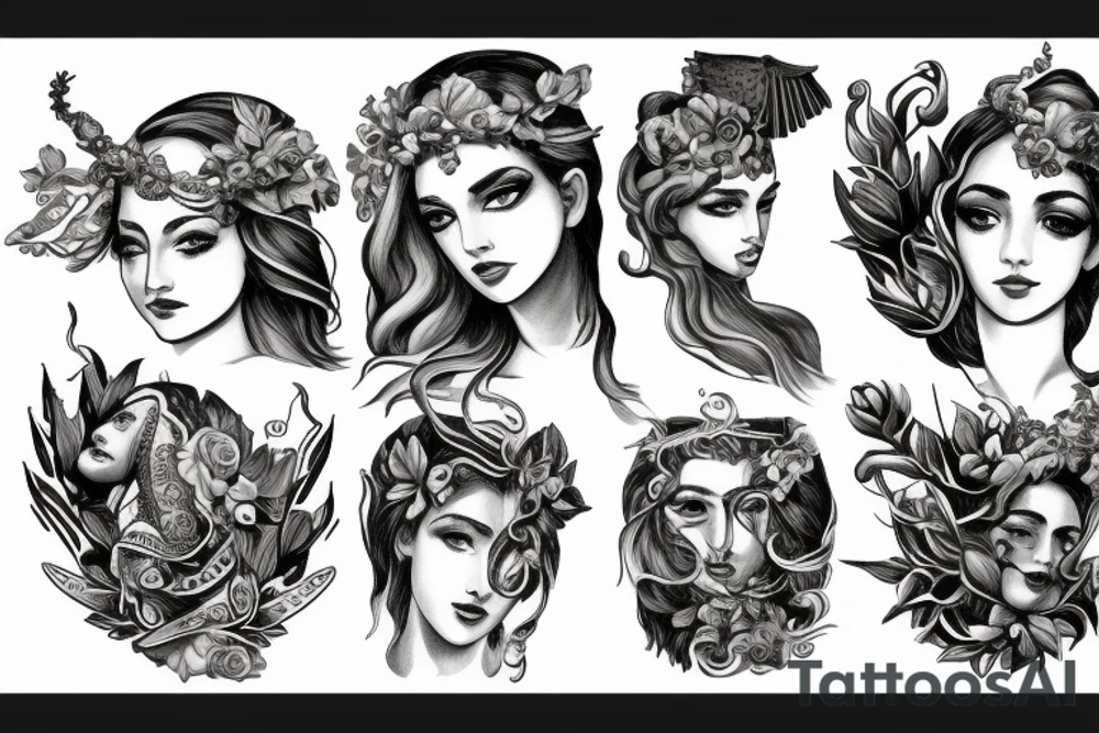 Greek mythology, charismatic person, brave, hard-workind tattoo idea
