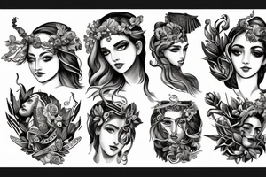 Greek mythology, charismatic person, brave, hard-workind tattoo idea