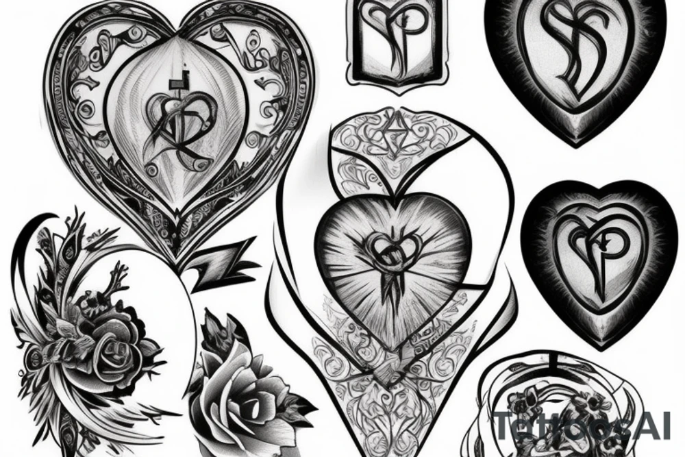 Sacred heart tattoo idea