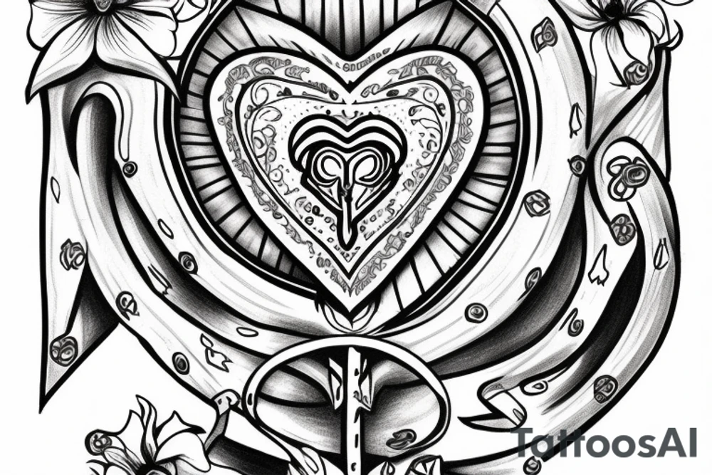 Sacred heart tattoo idea