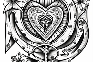 Sacred heart tattoo idea