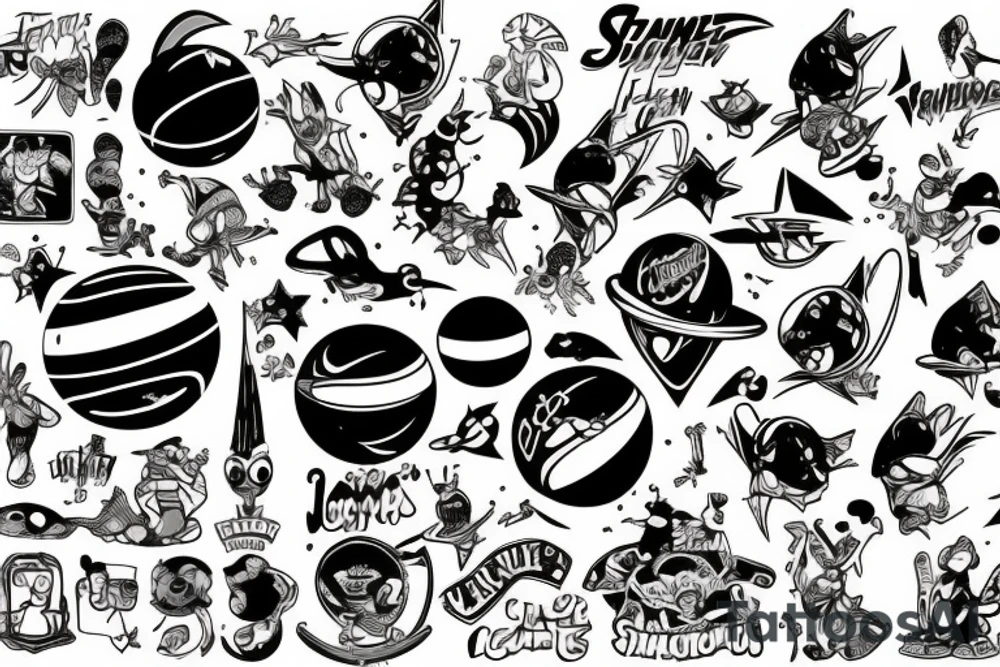 Space jam tattoo idea