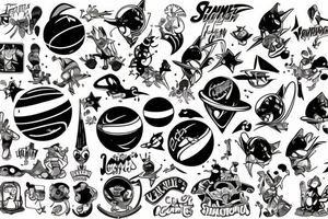 Space jam tattoo idea
