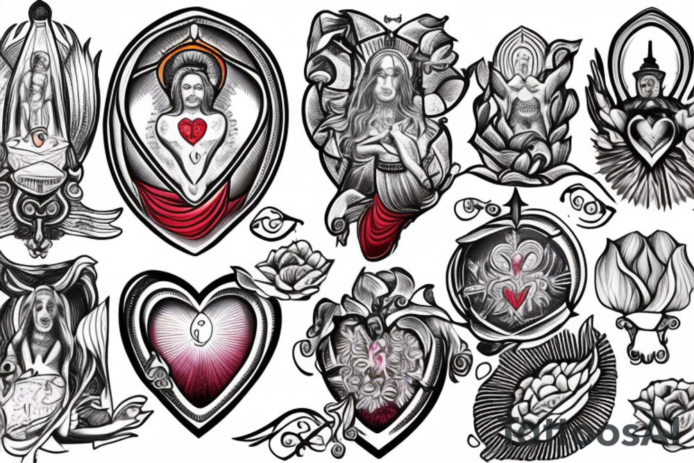 Sacred heart tattoo idea
