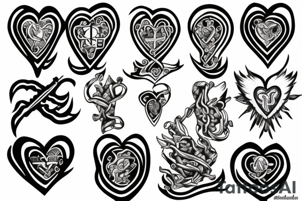 Sacred heart tattoo idea