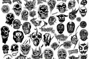 666 devil tattoo idea