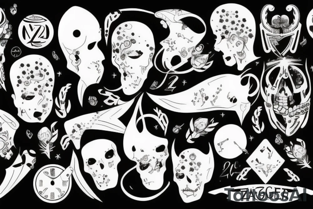 Zegar i starożytność tattoo idea