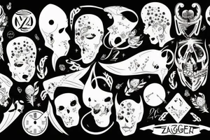 Zegar i starożytność tattoo idea