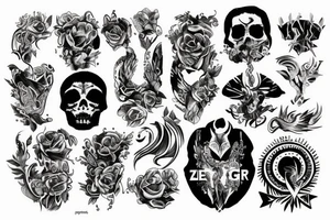 Zegar i starożytność tattoo idea