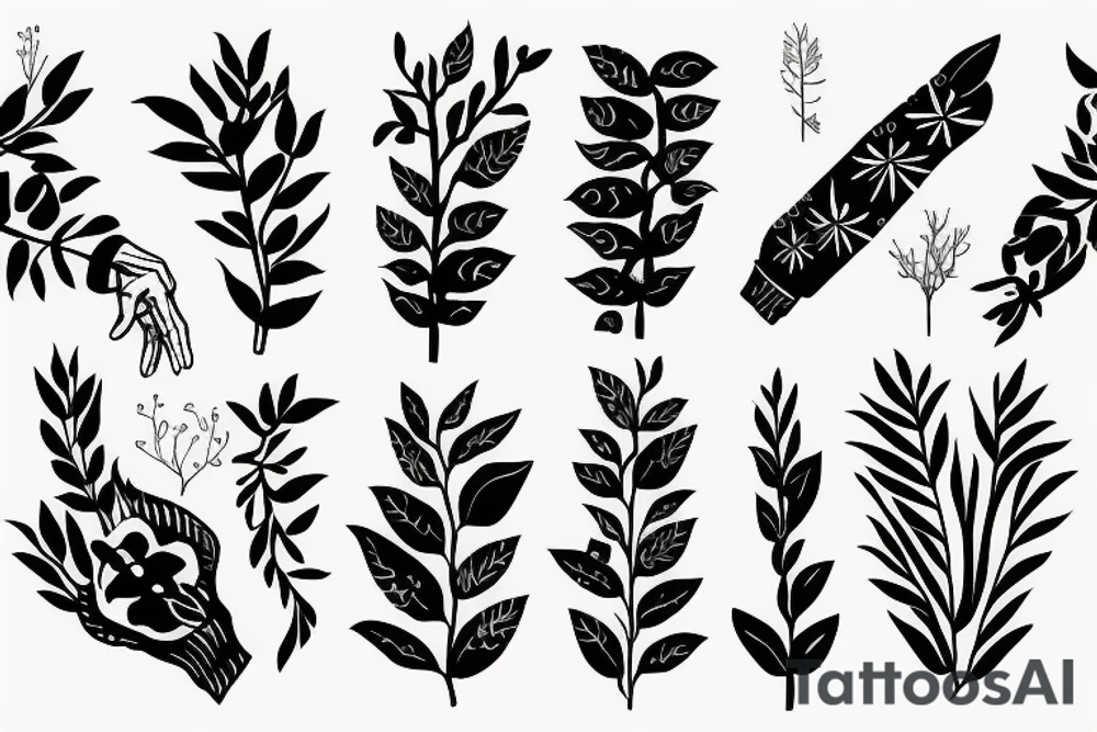 Plants on wrist tattoo idea