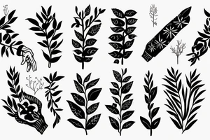 Plants on wrist tattoo idea