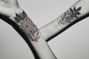 Plants on wrist tattoo idea