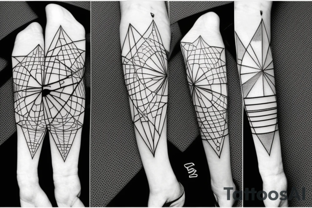 travel geometry tattoo idea