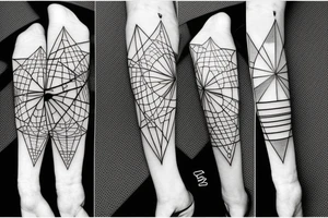 travel geometry tattoo idea