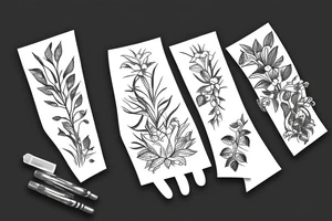 Plants on wrist tattoo idea
