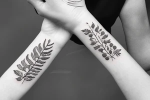 Plants on wrist tattoo idea