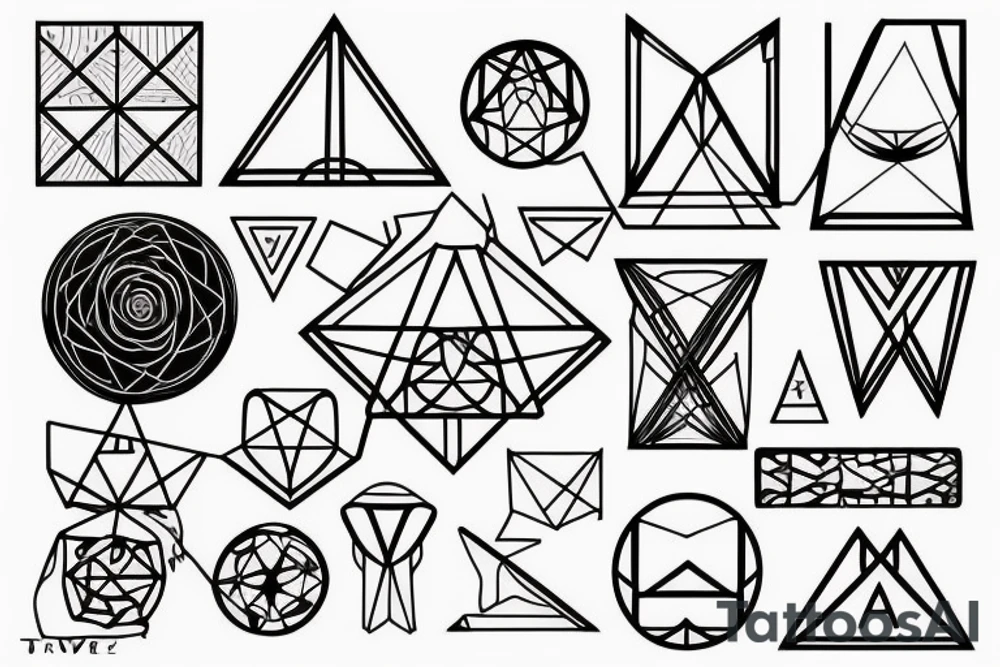travel and
 geometry tattoo idea