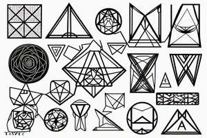 travel and
 geometry tattoo idea