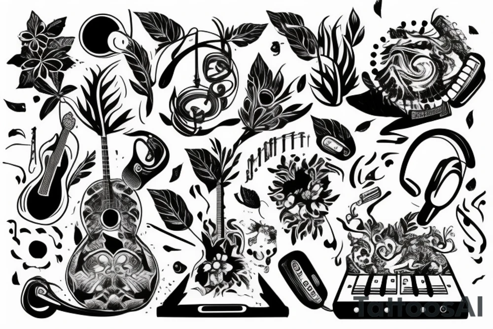 Music, nature, tattoo idea