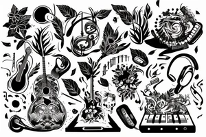 Music, nature, tattoo idea