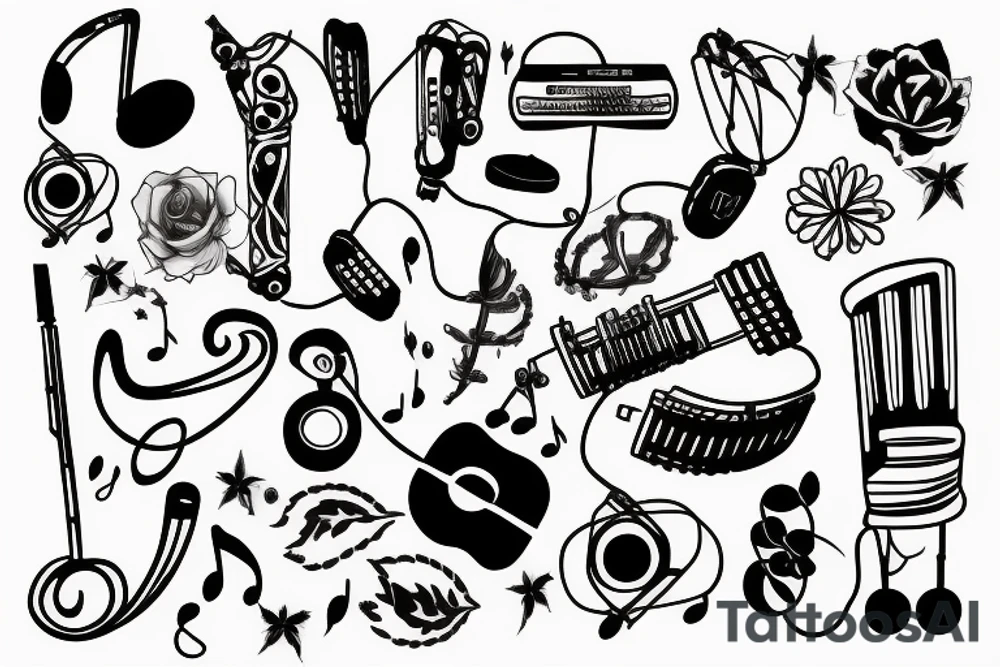 Music, nature, tattoo idea