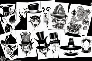 Magician hat tattoo idea