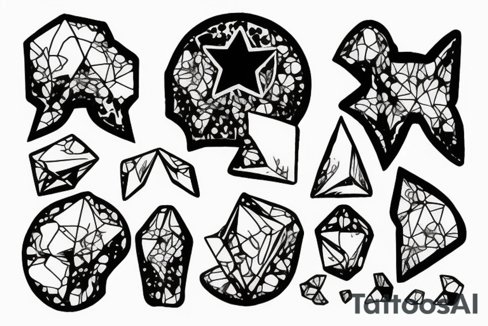 crystal meth on night moon tattoo idea