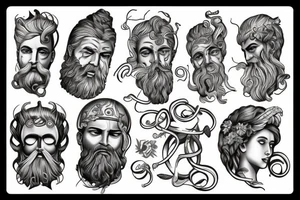 Meduza zeus greek mithology tattoo idea