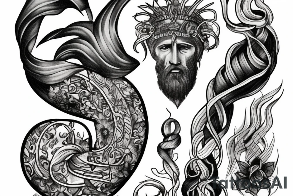 Meduza zeus greek mithology tattoo idea