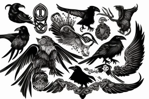 Odin with ravens tattoo idea