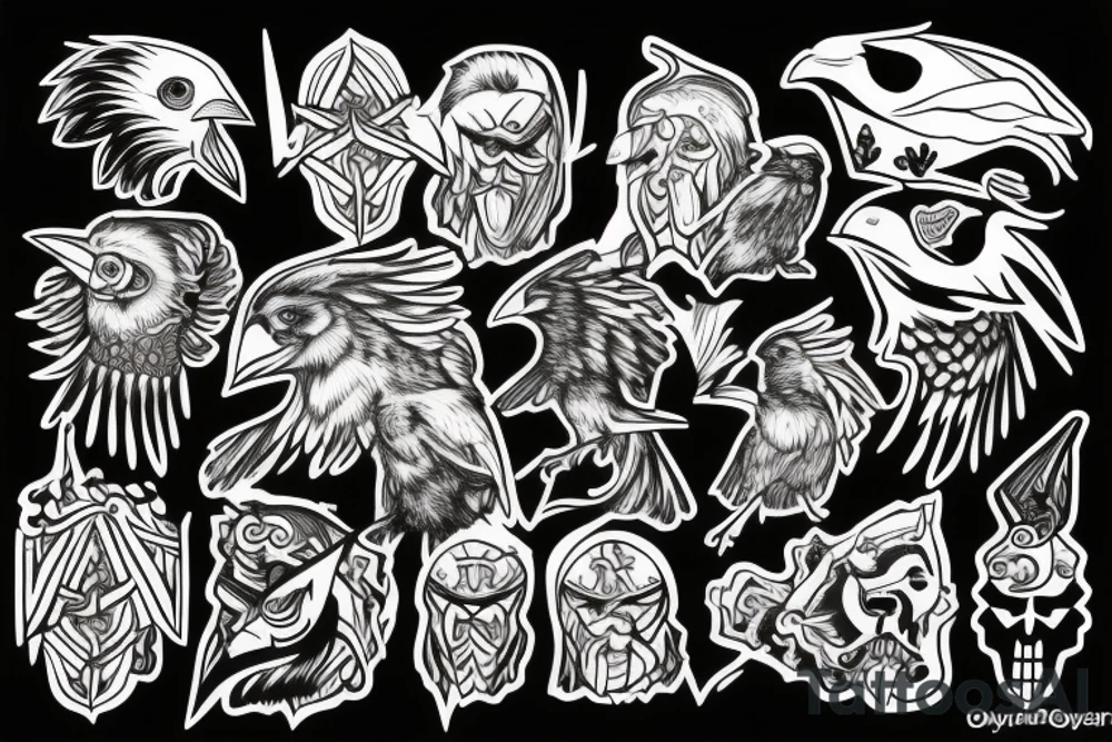Odin with ravens tattoo idea