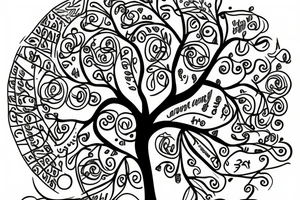 tree in the matrix code tattoo idea