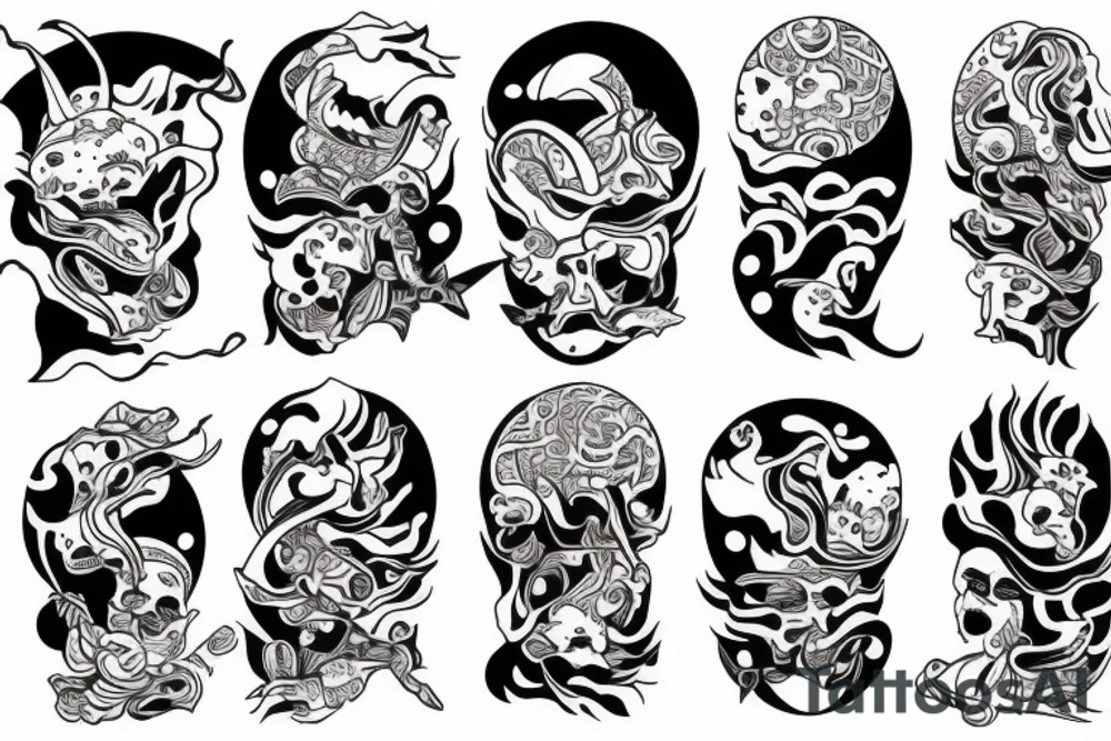 Ak47 Japanese culture tattoo idea