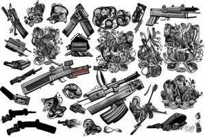 Ak47 m24 tattoo idea