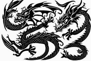 Dragon mother and baby dragon tattoo idea