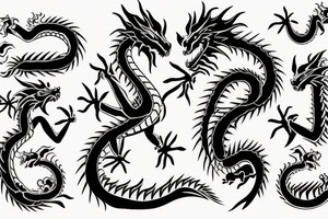 Dragon mother and baby dragon tattoo idea