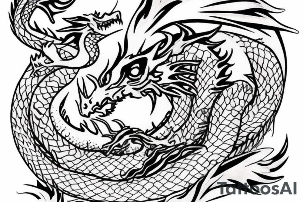 Dragon mother and baby dragon tattoo idea