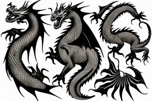 Dragon mother cover she's baby Dragon tattoo idea