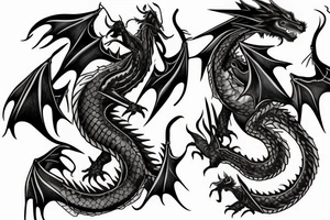 Dragon mother cover she's baby Dragon tattoo idea